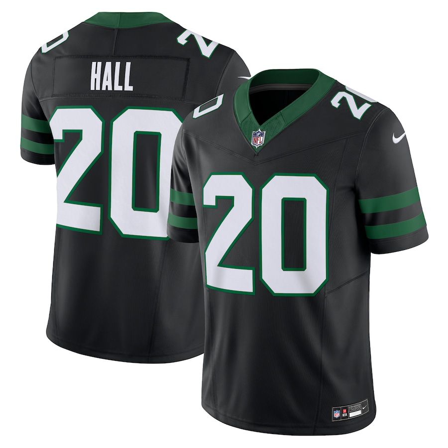 Men New York Jets #20 Breece Hall Nike Legacy Black Alternate Vapor F.U.S.E. Limited NFL Jersey